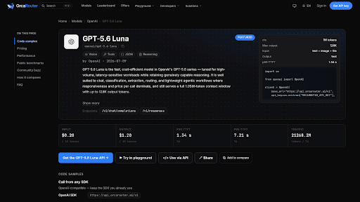 GPT-5.6 Luna API